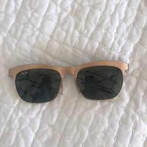 Matte rose gold ray-bans